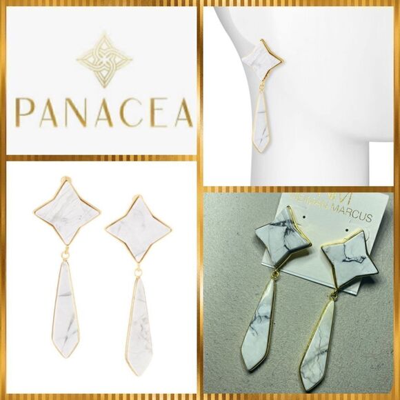 Panacea Cache Jewelry - NWT MSRP $75 Panacea Howlite Drop Earrings Women's